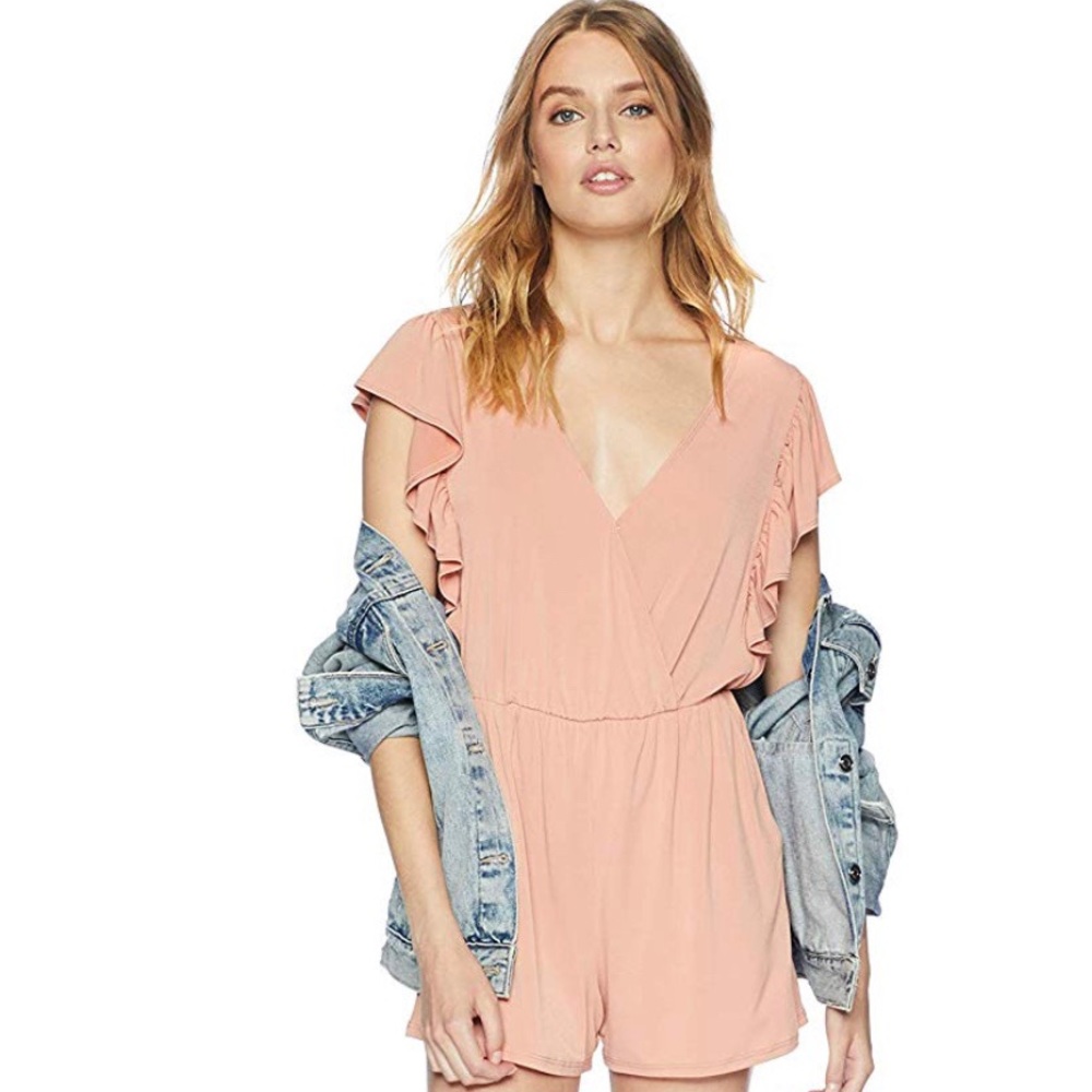 BCBGeneration Ruffle Sleeve  Romper